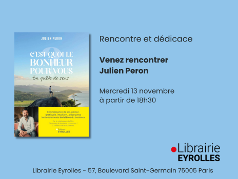 Visuel de Rencontre/signature avec Julien Peron, l'auteur de C'est quoi le bonheur pour vous ? En quête de sens